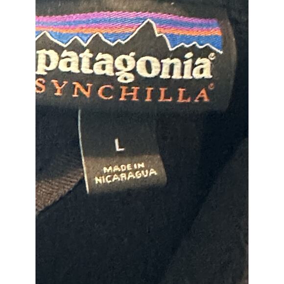 Patagonia Synchilla Fleece Full Zip Womens Black Jacket Logo Hiking Outdoors L - Picture 8 of 11